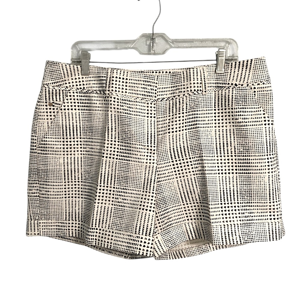 APT.9 black and white cuffed shorts stretch Size 16